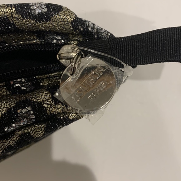 Louison Paris Depose Sequin Leopard Sparkle  Silver Black Metallic Bag Clutch 🤍 - Picture 12 of 16